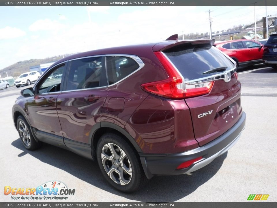 2019 Honda CR-V EX AWD Basque Red Pearl II / Gray Photo #8