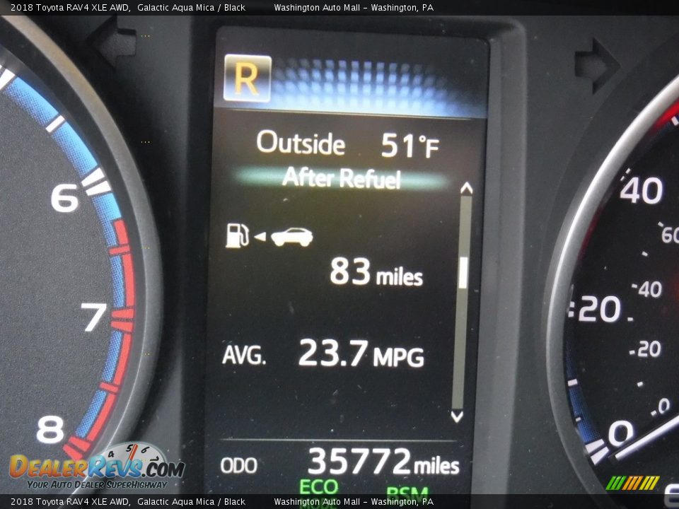 2018 Toyota RAV4 XLE AWD Galactic Aqua Mica / Black Photo #30