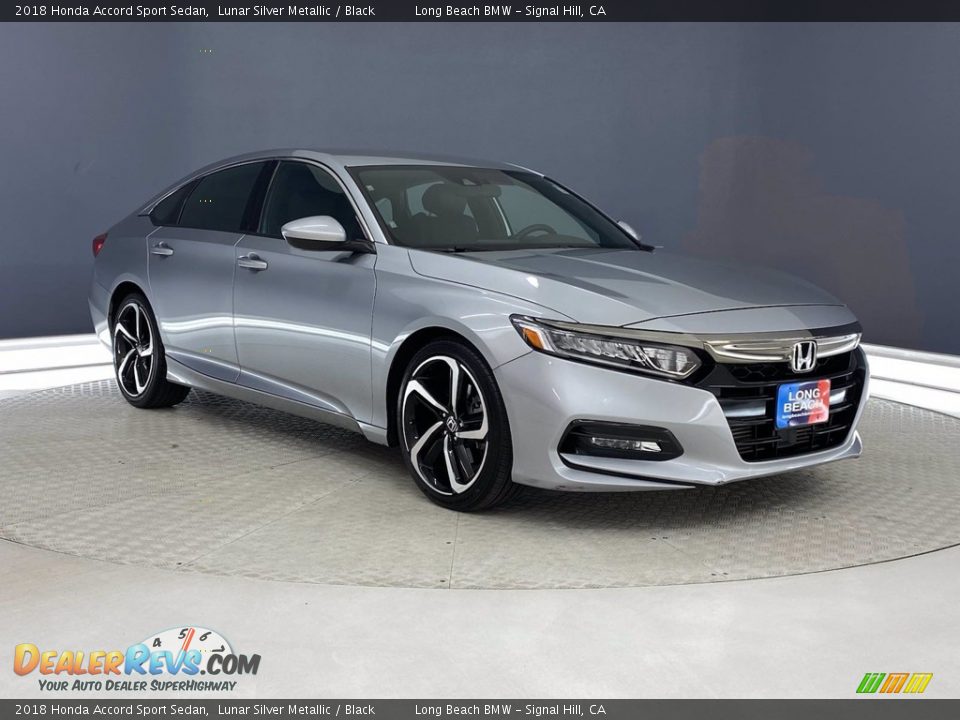 2018 Honda Accord Sport Sedan Lunar Silver Metallic / Black Photo #35