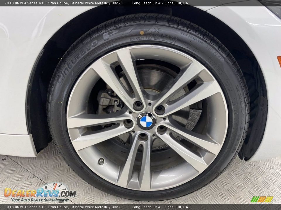 2018 BMW 4 Series 430i Gran Coupe Mineral White Metallic / Black Photo #6