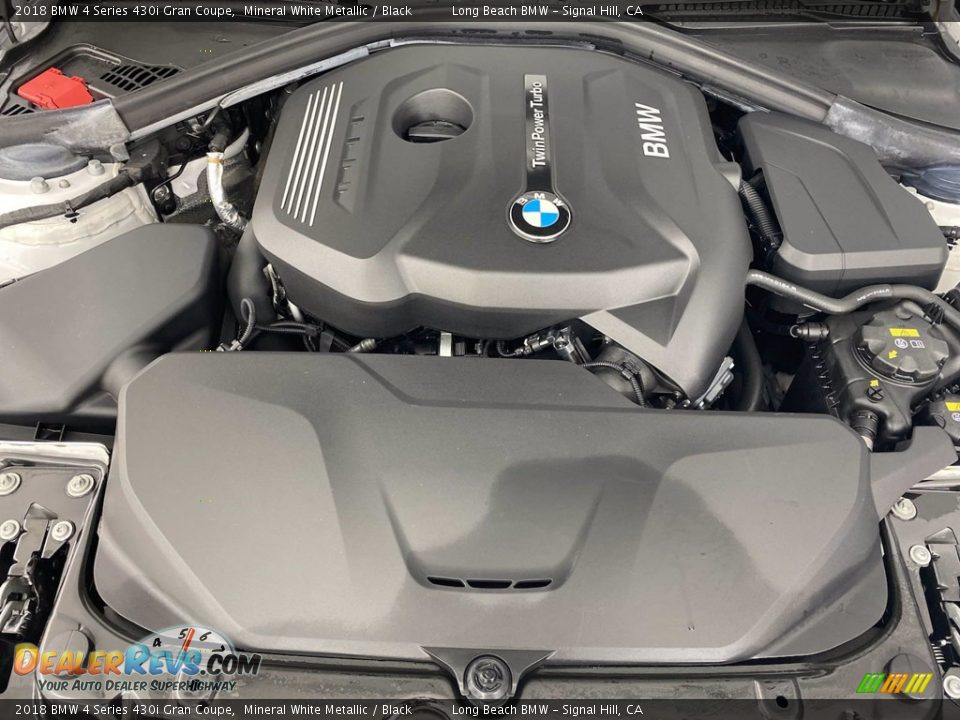2018 BMW 4 Series 430i Gran Coupe Mineral White Metallic / Black Photo #12