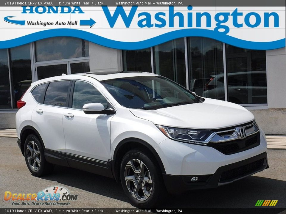 2019 Honda CR-V EX AWD Platinum White Pearl / Black Photo #1