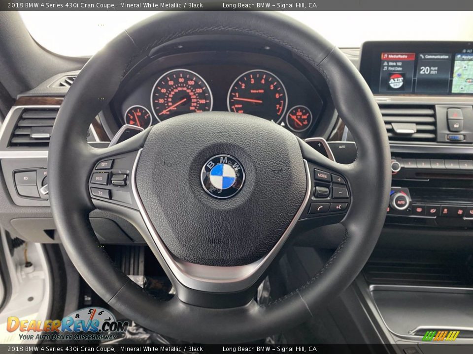 2018 BMW 4 Series 430i Gran Coupe Mineral White Metallic / Black Photo #18