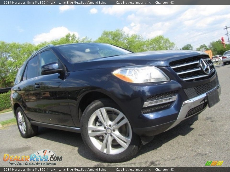 2014 Mercedes-Benz ML 350 4Matic Lunar Blue Metallic / Almond Beige Photo #1