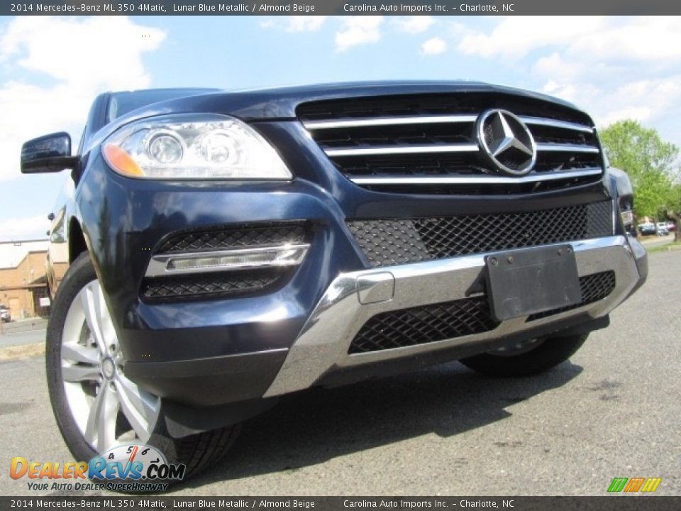 2014 Mercedes-Benz ML 350 4Matic Lunar Blue Metallic / Almond Beige Photo #2