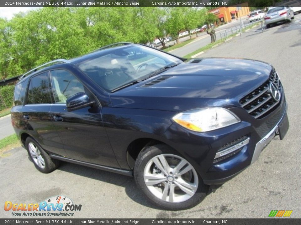 2014 Mercedes-Benz ML 350 4Matic Lunar Blue Metallic / Almond Beige Photo #3