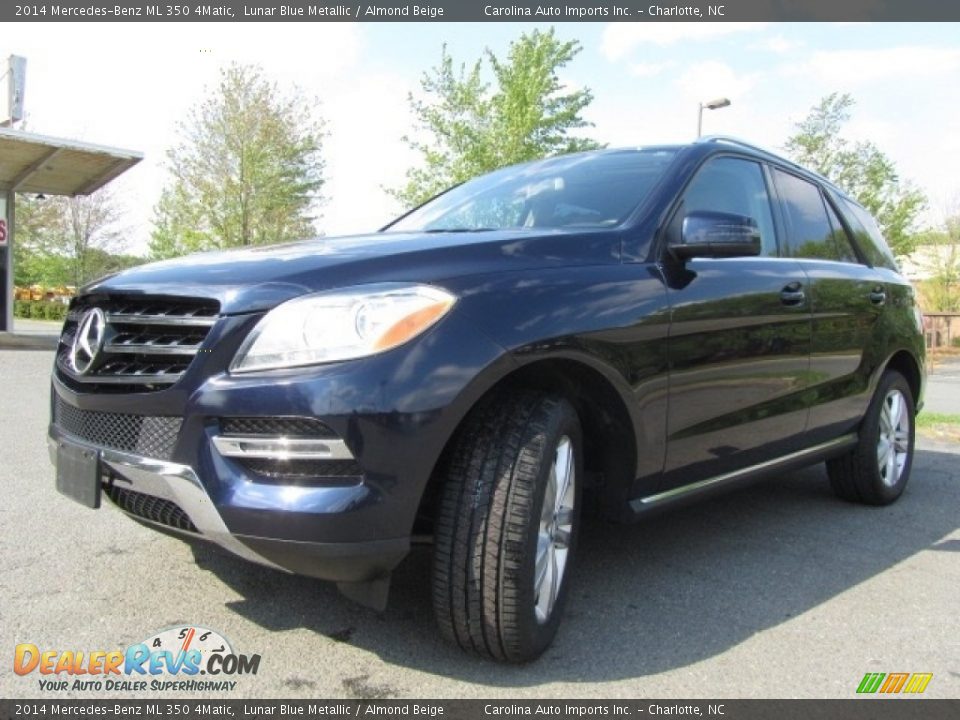 2014 Mercedes-Benz ML 350 4Matic Lunar Blue Metallic / Almond Beige Photo #6