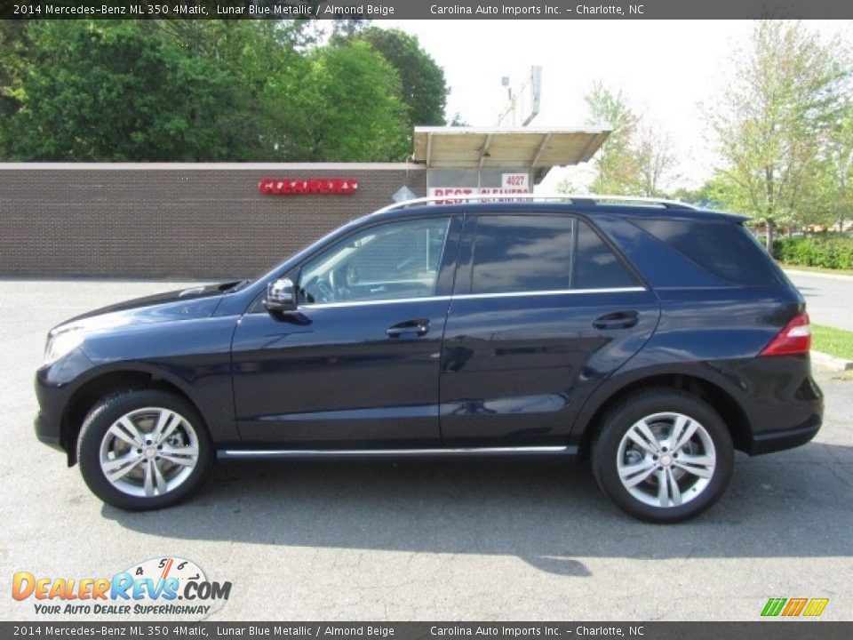 2014 Mercedes-Benz ML 350 4Matic Lunar Blue Metallic / Almond Beige Photo #7