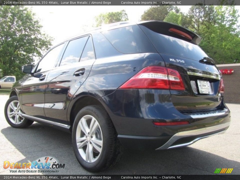 2014 Mercedes-Benz ML 350 4Matic Lunar Blue Metallic / Almond Beige Photo #8