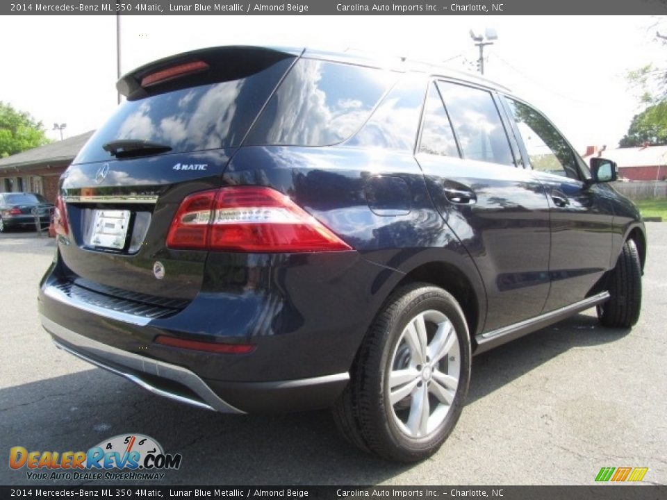 2014 Mercedes-Benz ML 350 4Matic Lunar Blue Metallic / Almond Beige Photo #10