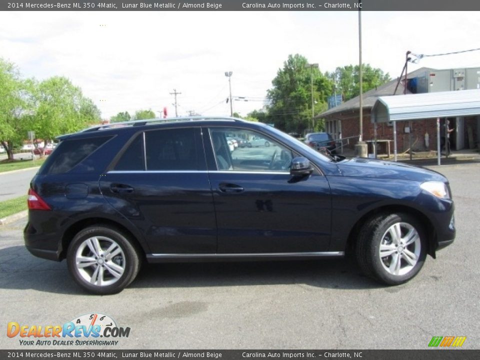 2014 Mercedes-Benz ML 350 4Matic Lunar Blue Metallic / Almond Beige Photo #11