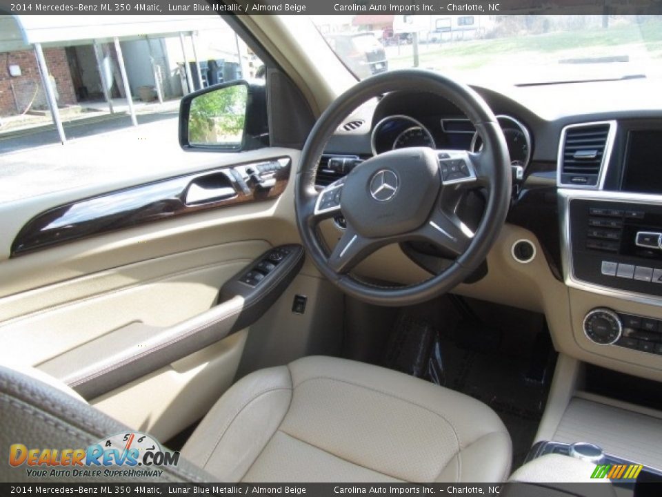 2014 Mercedes-Benz ML 350 4Matic Lunar Blue Metallic / Almond Beige Photo #12