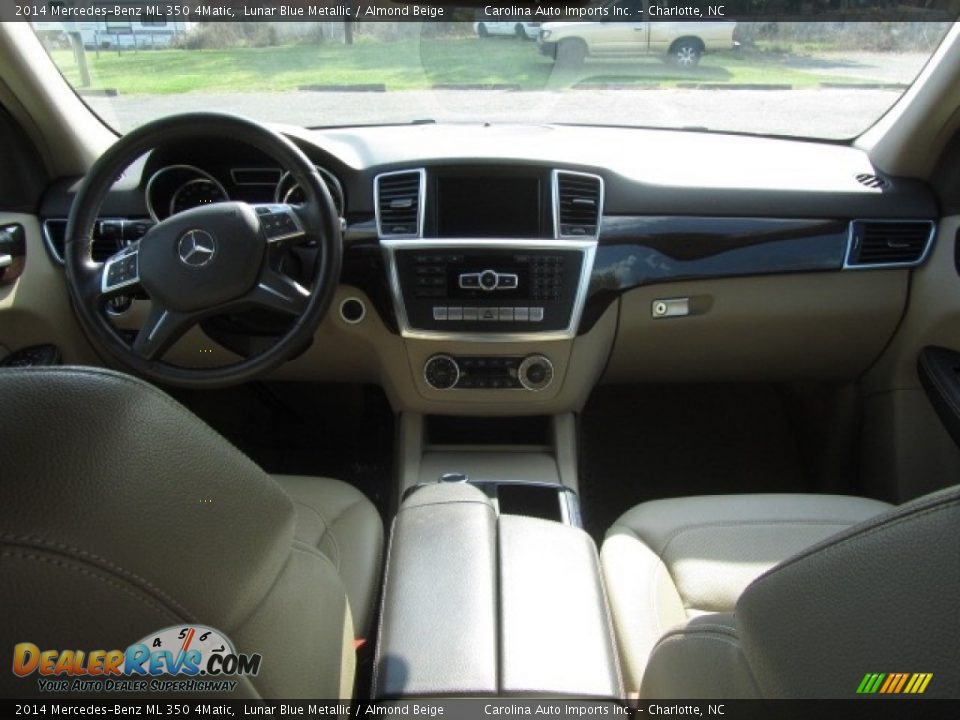 2014 Mercedes-Benz ML 350 4Matic Lunar Blue Metallic / Almond Beige Photo #13