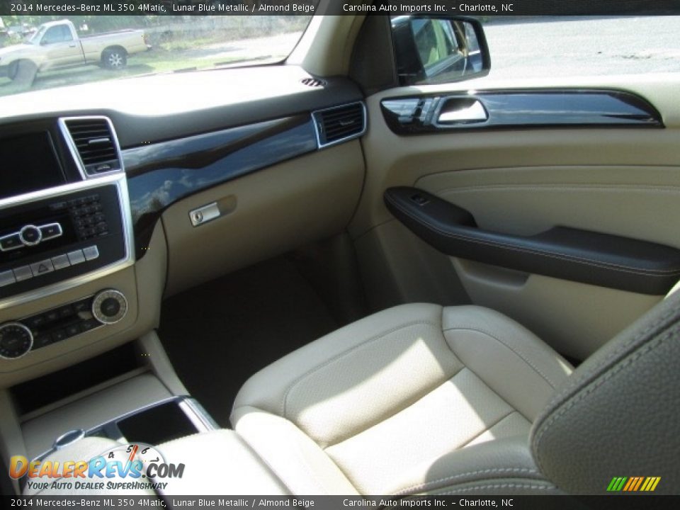 2014 Mercedes-Benz ML 350 4Matic Lunar Blue Metallic / Almond Beige Photo #14