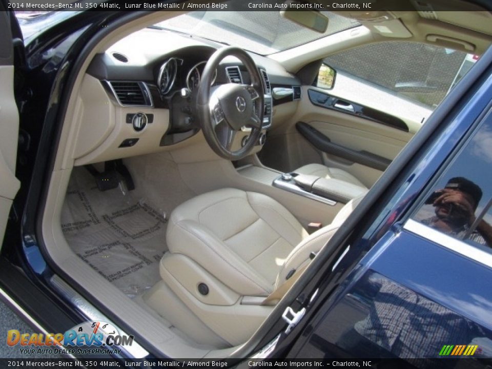 2014 Mercedes-Benz ML 350 4Matic Lunar Blue Metallic / Almond Beige Photo #17