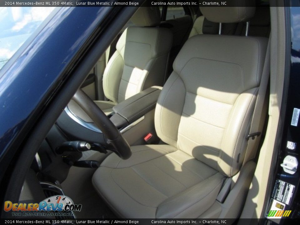 2014 Mercedes-Benz ML 350 4Matic Lunar Blue Metallic / Almond Beige Photo #18