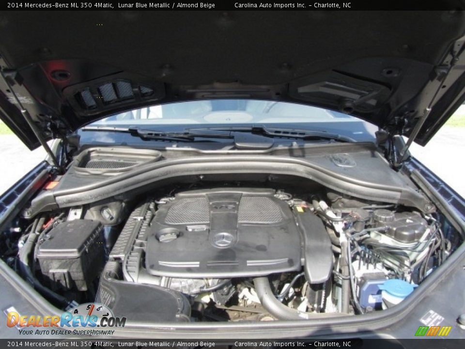 2014 Mercedes-Benz ML 350 4Matic Lunar Blue Metallic / Almond Beige Photo #25