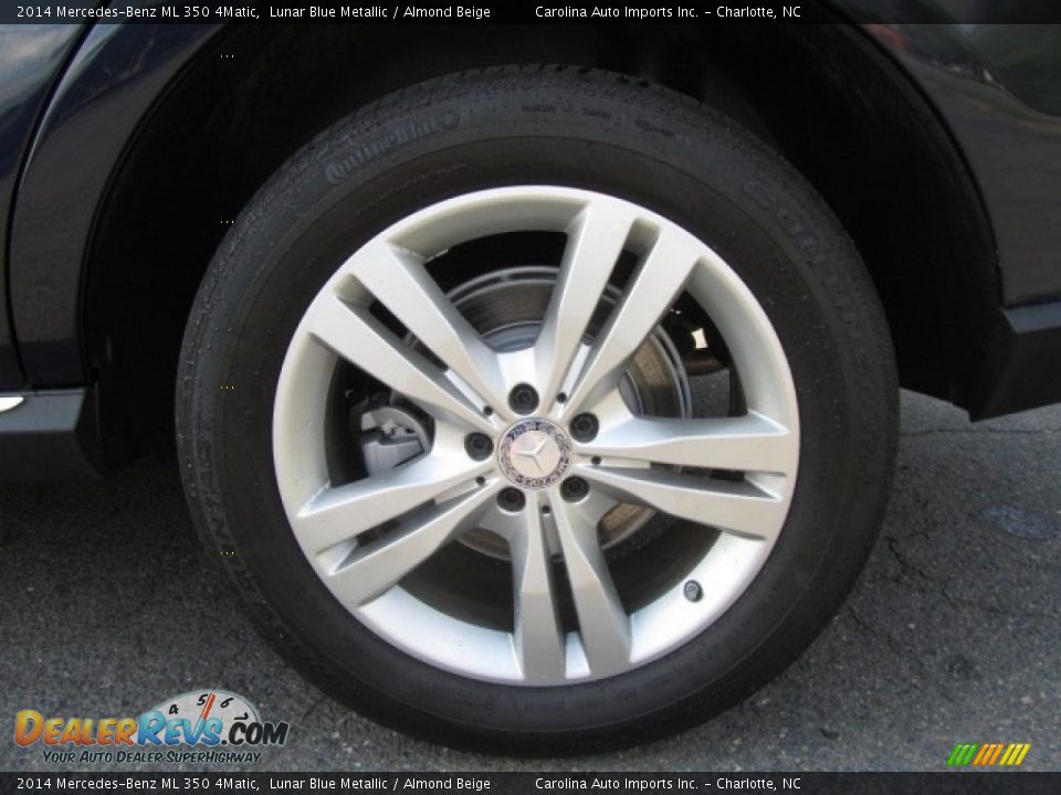 2014 Mercedes-Benz ML 350 4Matic Lunar Blue Metallic / Almond Beige Photo #26