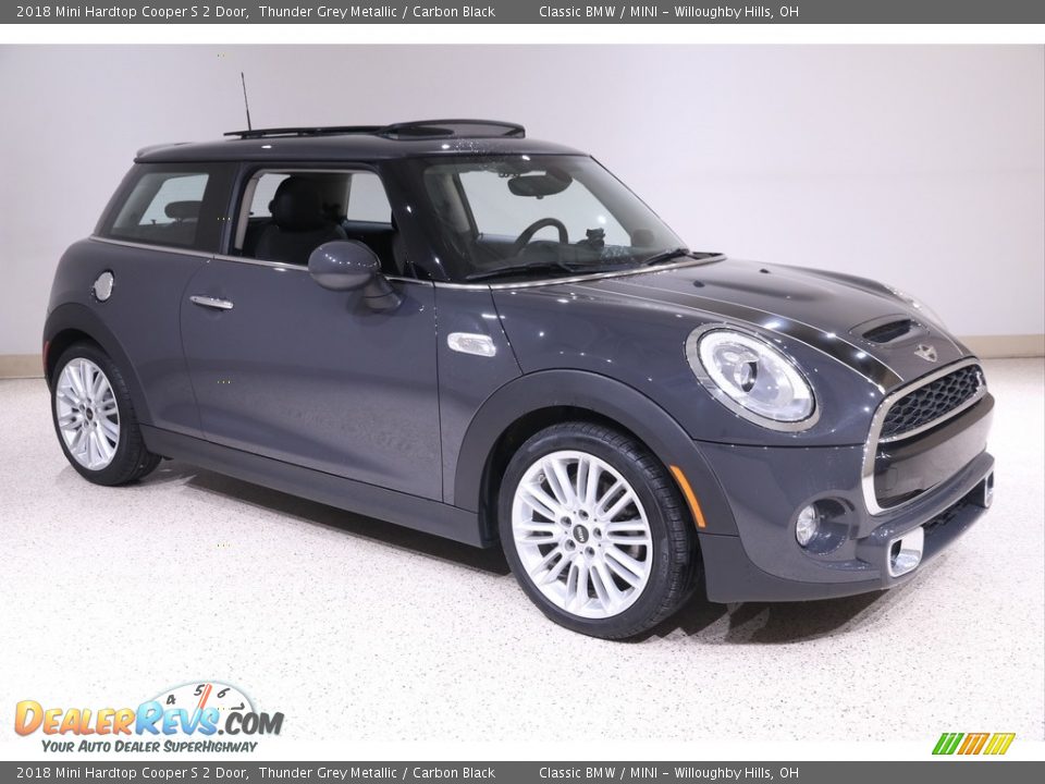 2018 Mini Hardtop Cooper S 2 Door Thunder Grey Metallic / Carbon Black Photo #1