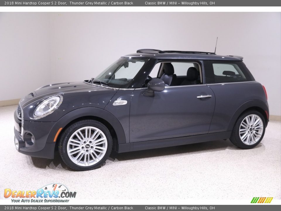 2018 Mini Hardtop Cooper S 2 Door Thunder Grey Metallic / Carbon Black Photo #3