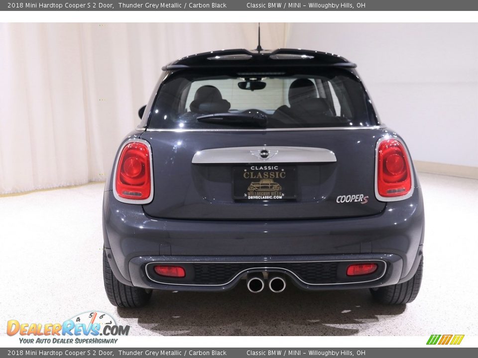 2018 Mini Hardtop Cooper S 2 Door Thunder Grey Metallic / Carbon Black Photo #17