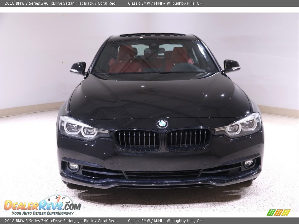 2018 BMW 3 Series 340i xDrive Sedan Jet Black / Coral Red Photo #2