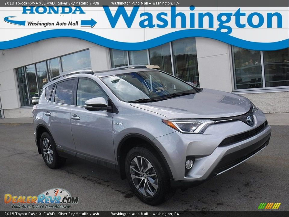 2018 Toyota RAV4 XLE AWD Silver Sky Metallic / Ash Photo #1