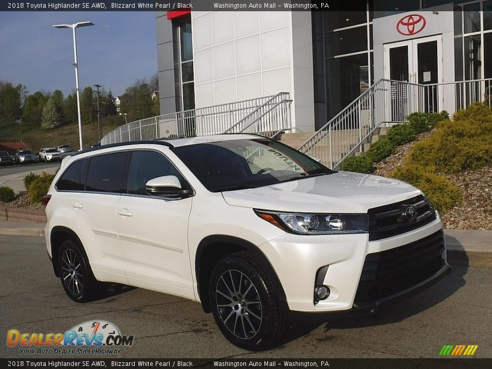 2018 Toyota Highlander SE AWD Blizzard White Pearl / Black Photo #1