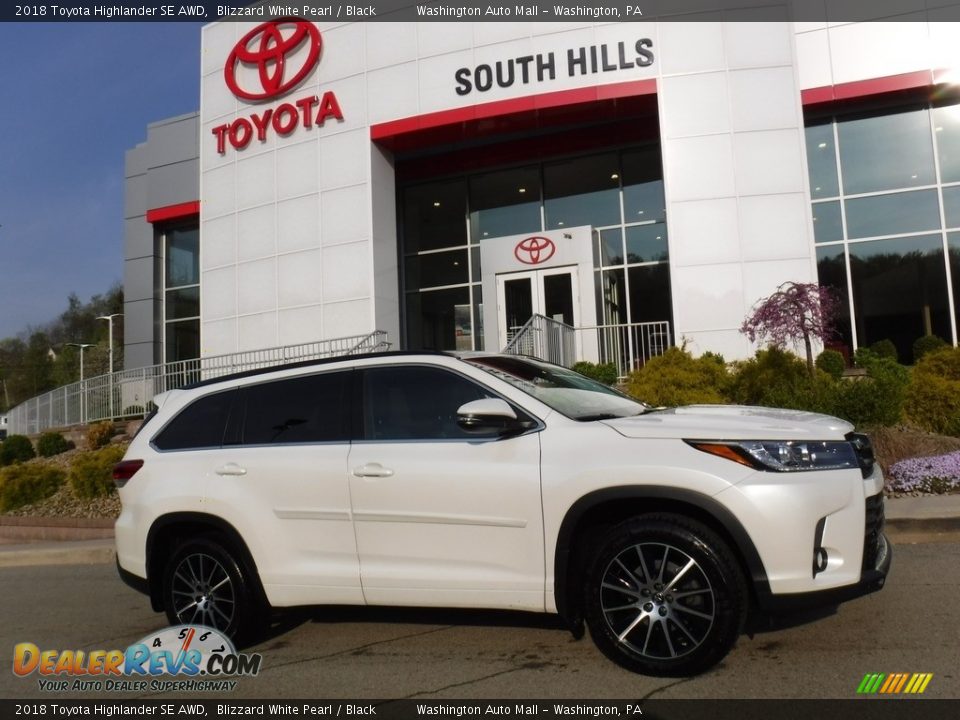 2018 Toyota Highlander SE AWD Blizzard White Pearl / Black Photo #2