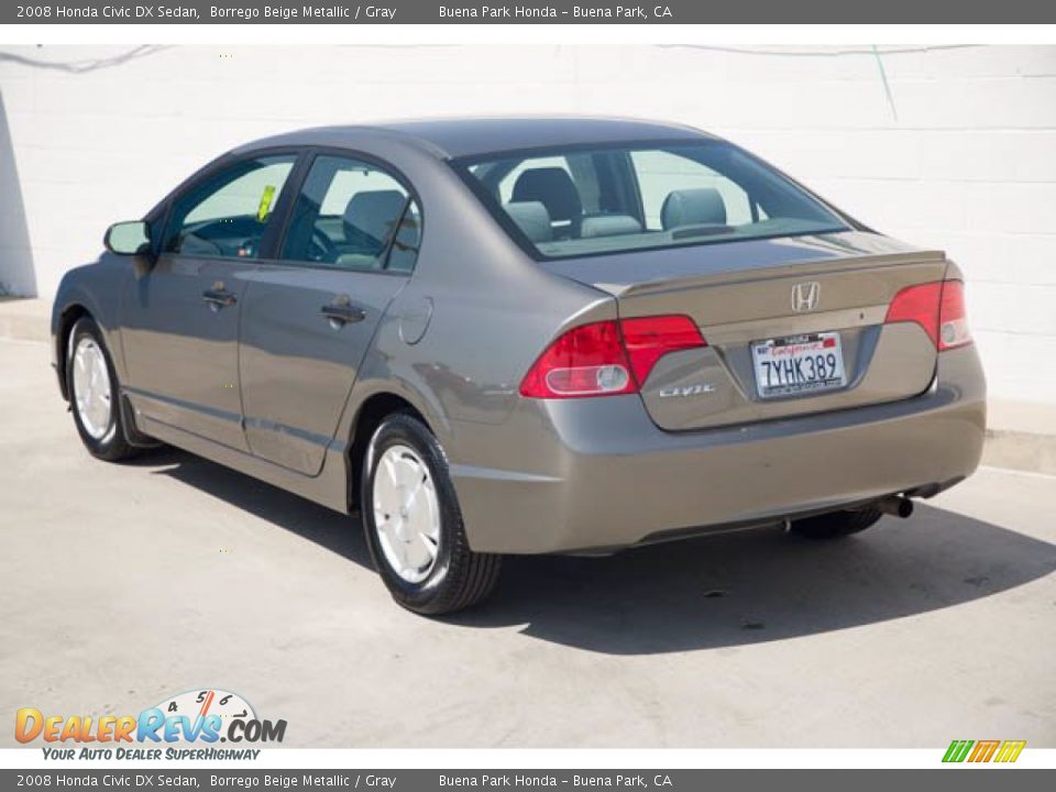 2008 Honda Civic DX Sedan Borrego Beige Metallic / Gray Photo #6