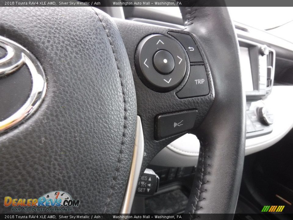 2018 Toyota RAV4 XLE AWD Silver Sky Metallic / Ash Photo #24