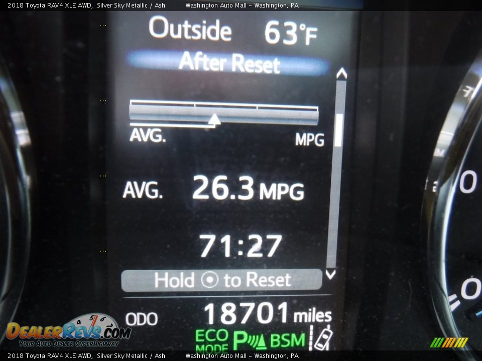 2018 Toyota RAV4 XLE AWD Silver Sky Metallic / Ash Photo #33