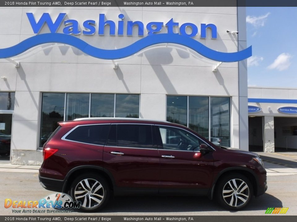 2018 Honda Pilot Touring AWD Deep Scarlet Pearl / Beige Photo #2