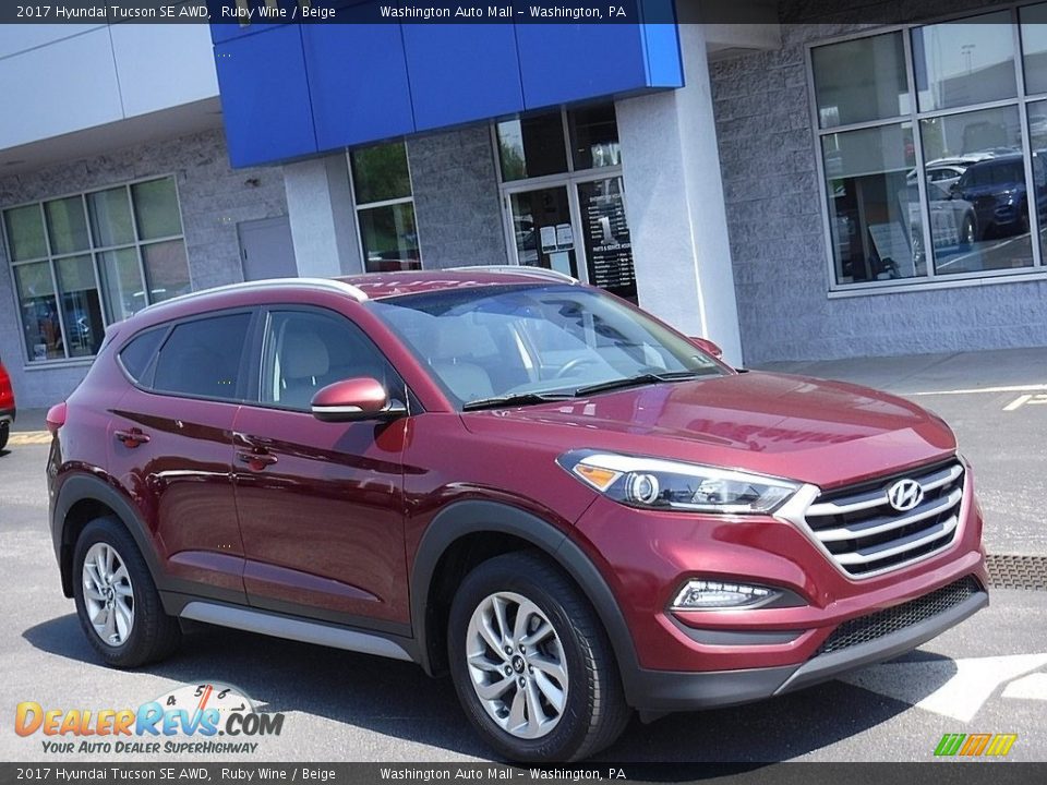 2017 Hyundai Tucson SE AWD Ruby Wine / Beige Photo #1