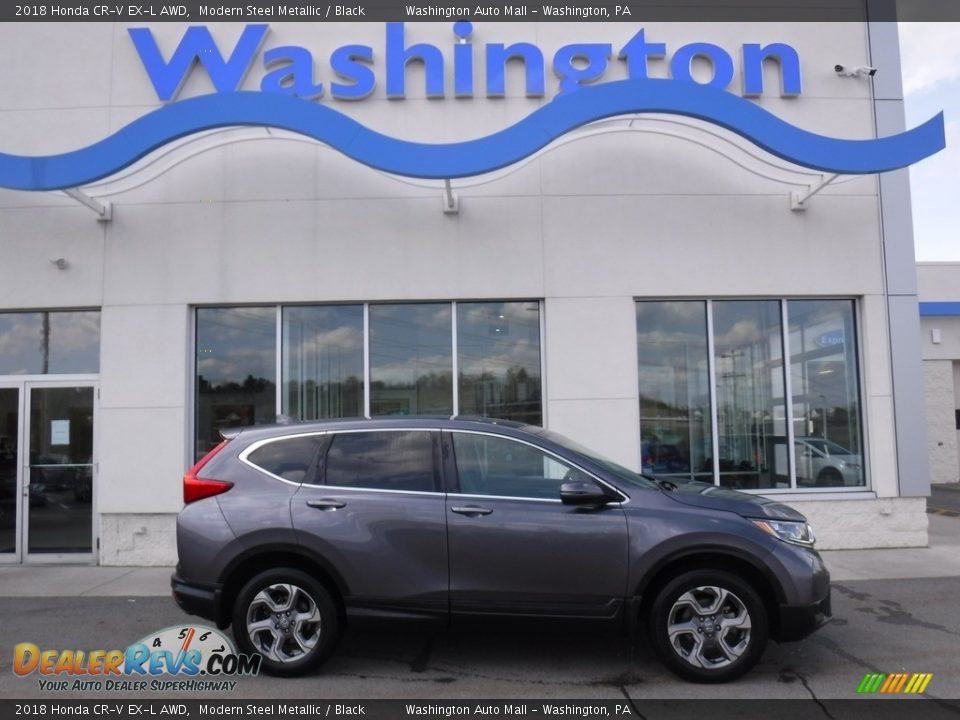 2018 Honda CR-V EX-L AWD Modern Steel Metallic / Black Photo #2