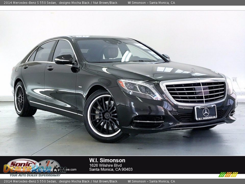 2014 Mercedes-Benz S 550 Sedan designo Mocha Black / Nut Brown/Black Photo #1