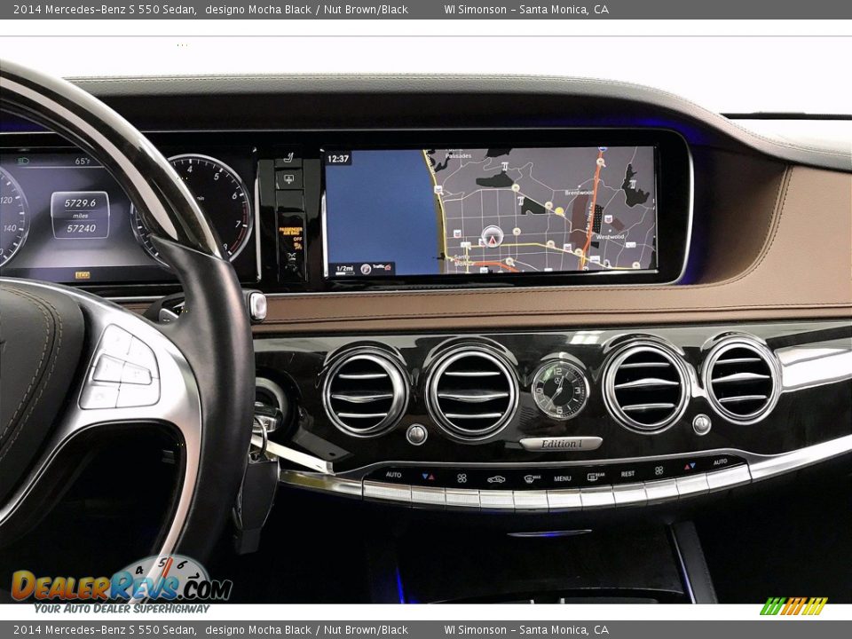 2014 Mercedes-Benz S 550 Sedan designo Mocha Black / Nut Brown/Black Photo #5