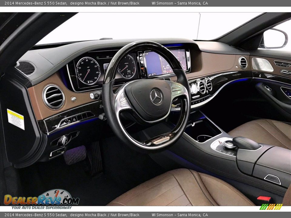 Nut Brown/Black Interior - 2014 Mercedes-Benz S 550 Sedan Photo #14