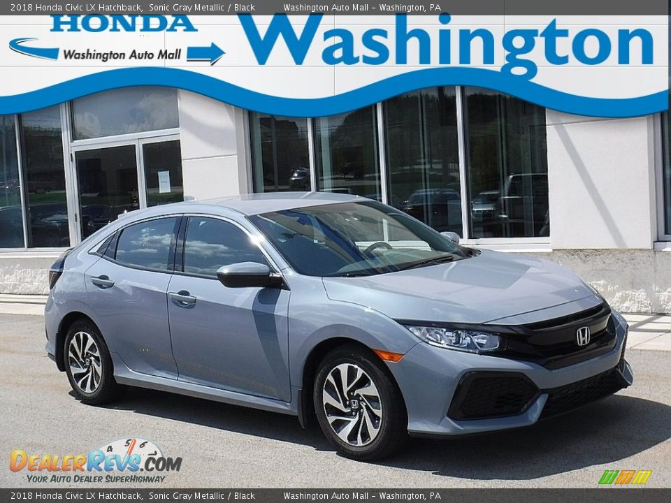 2018 Honda Civic LX Hatchback Sonic Gray Metallic / Black Photo #1