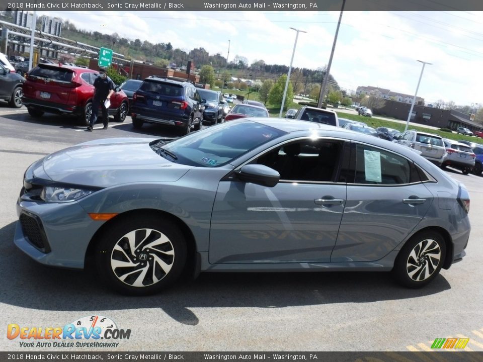 2018 Honda Civic LX Hatchback Sonic Gray Metallic / Black Photo #6