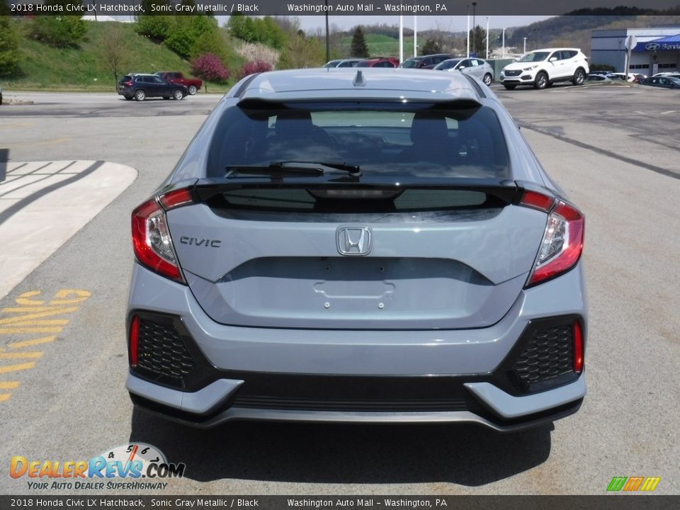 2018 Honda Civic LX Hatchback Sonic Gray Metallic / Black Photo #8