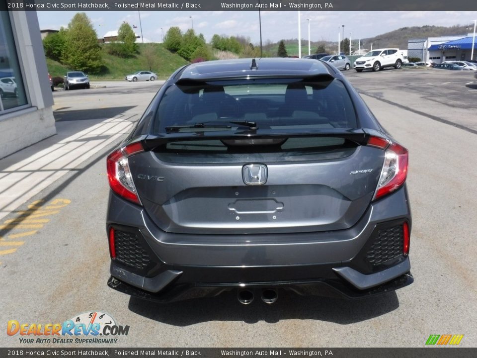 2018 Honda Civic Sport Hatchback Polished Metal Metallic / Black Photo #8