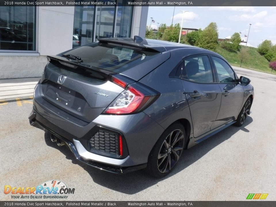 2018 Honda Civic Sport Hatchback Polished Metal Metallic / Black Photo #9