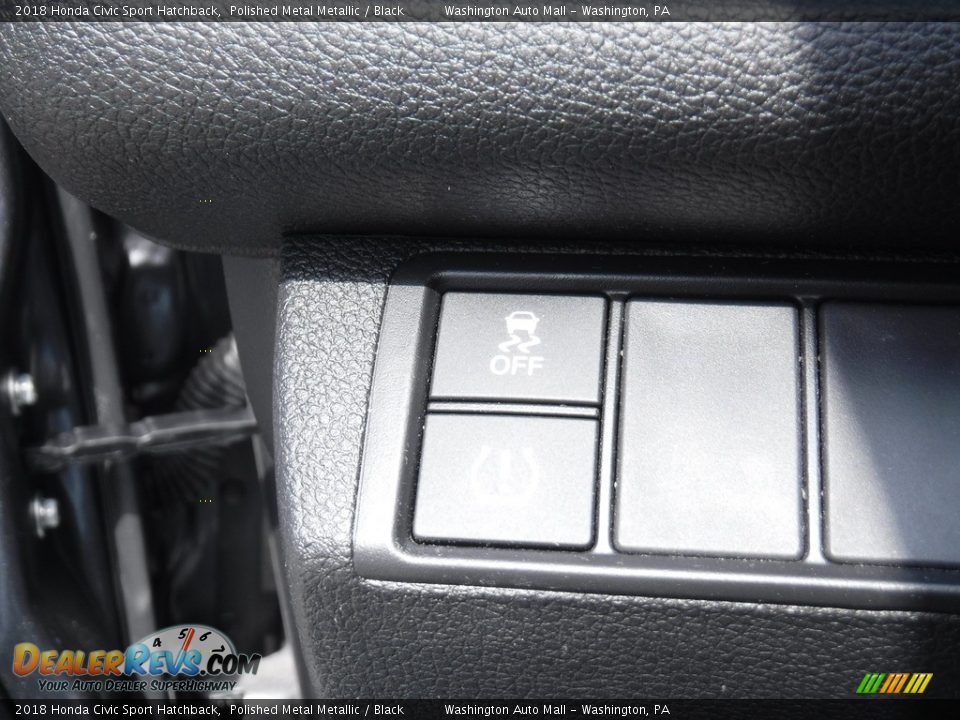 2018 Honda Civic Sport Hatchback Polished Metal Metallic / Black Photo #14