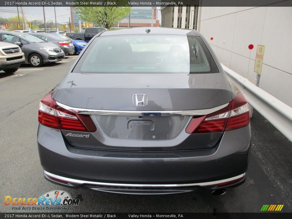 2017 Honda Accord EX-L Sedan Modern Steel Metallic / Black Photo #4