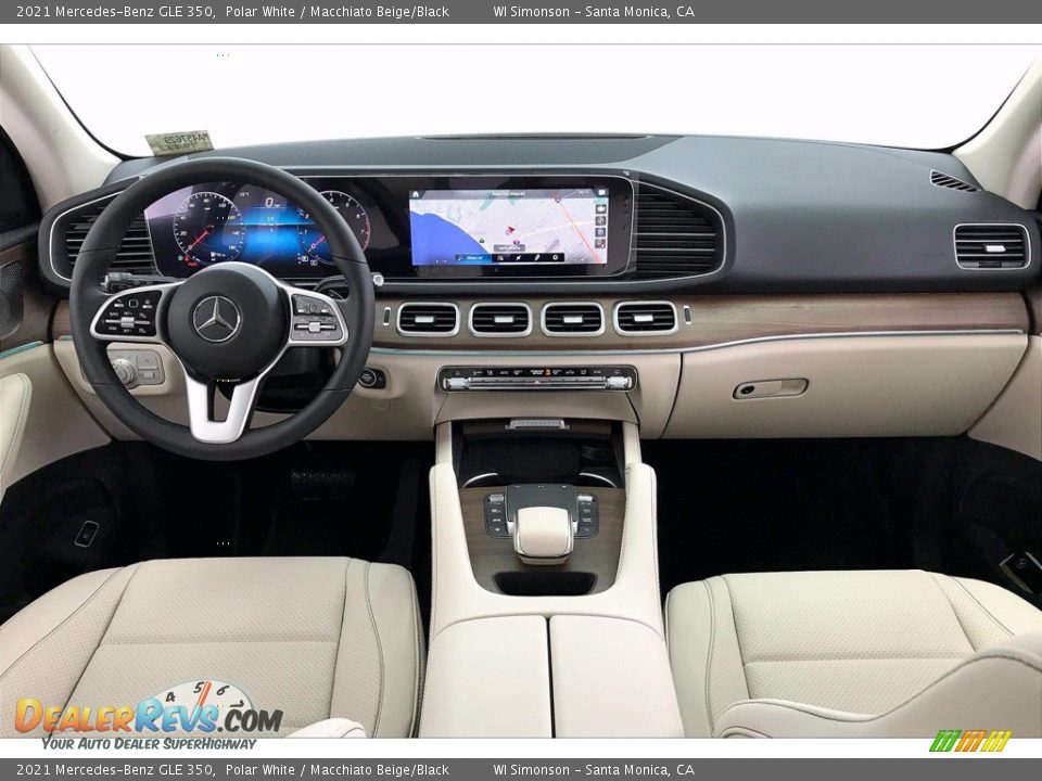 2021 Mercedes-Benz GLE 350 Polar White / Macchiato Beige/Black Photo #5