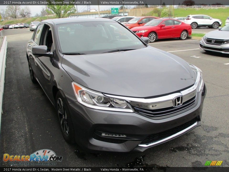 2017 Honda Accord EX-L Sedan Modern Steel Metallic / Black Photo #7