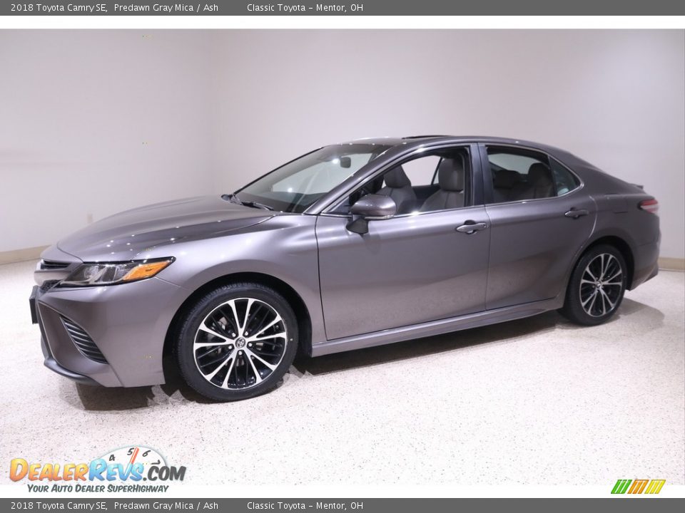 2018 Toyota Camry SE Predawn Gray Mica / Ash Photo #3