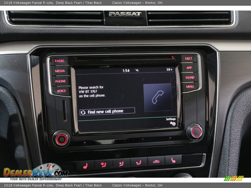 2018 Volkswagen Passat R-Line Deep Black Pearl / Titan Black Photo #11