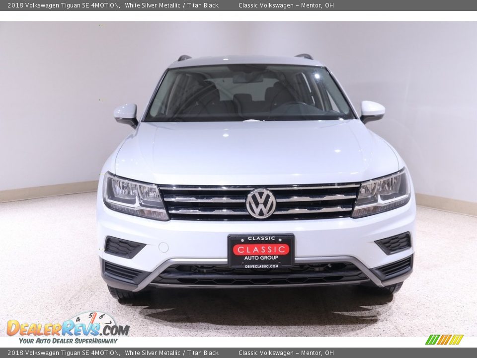 2018 Volkswagen Tiguan SE 4MOTION White Silver Metallic / Titan Black Photo #2